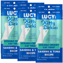 Lucy Pet Products Kitty Lickies Sardine & Tuna Recipe Licakble Creamy Cat Treat, 2-oz, 6-pack