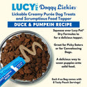 Lucy Pet Products Doggy Lickies Creamy Puree Dog Treat Duck & Pumpkin