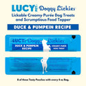 Lucy Pet Products Doggy Lickies Creamy Puree Dog Treat Duck & Pumpkin