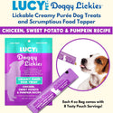 Lucy Pet Products Doggy Lickies Creamy Puree Dog Treat Chicken, Sweet Potato  Pumpkin