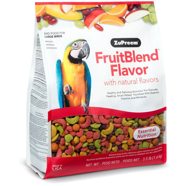 ZuPreem FruitBlend Flavor with Natural Flavors Daily Large Bird Food, 3.5-lb