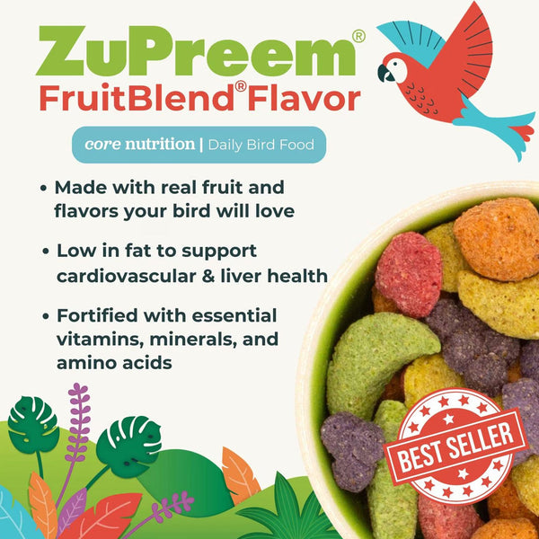 ZuPreem FruitBlend Flavor with Natural Flavors Daily Large Bird Food