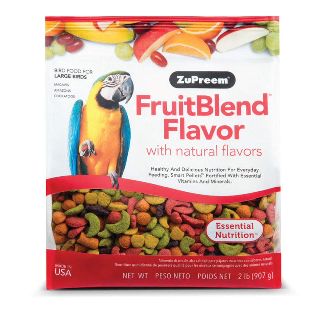 ZuPreem FruitBlend Flavor with Natural Flavors Daily Large Bird Food, 2-lb