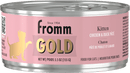 Can of Fromm Gold Kitten Chicken & Duck Pété food with pink label