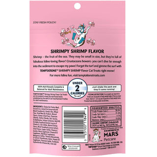 Temptations Classics Shrimpy Shrimp Flavor Soft & Crunchy Treats for Cats 3oz backside