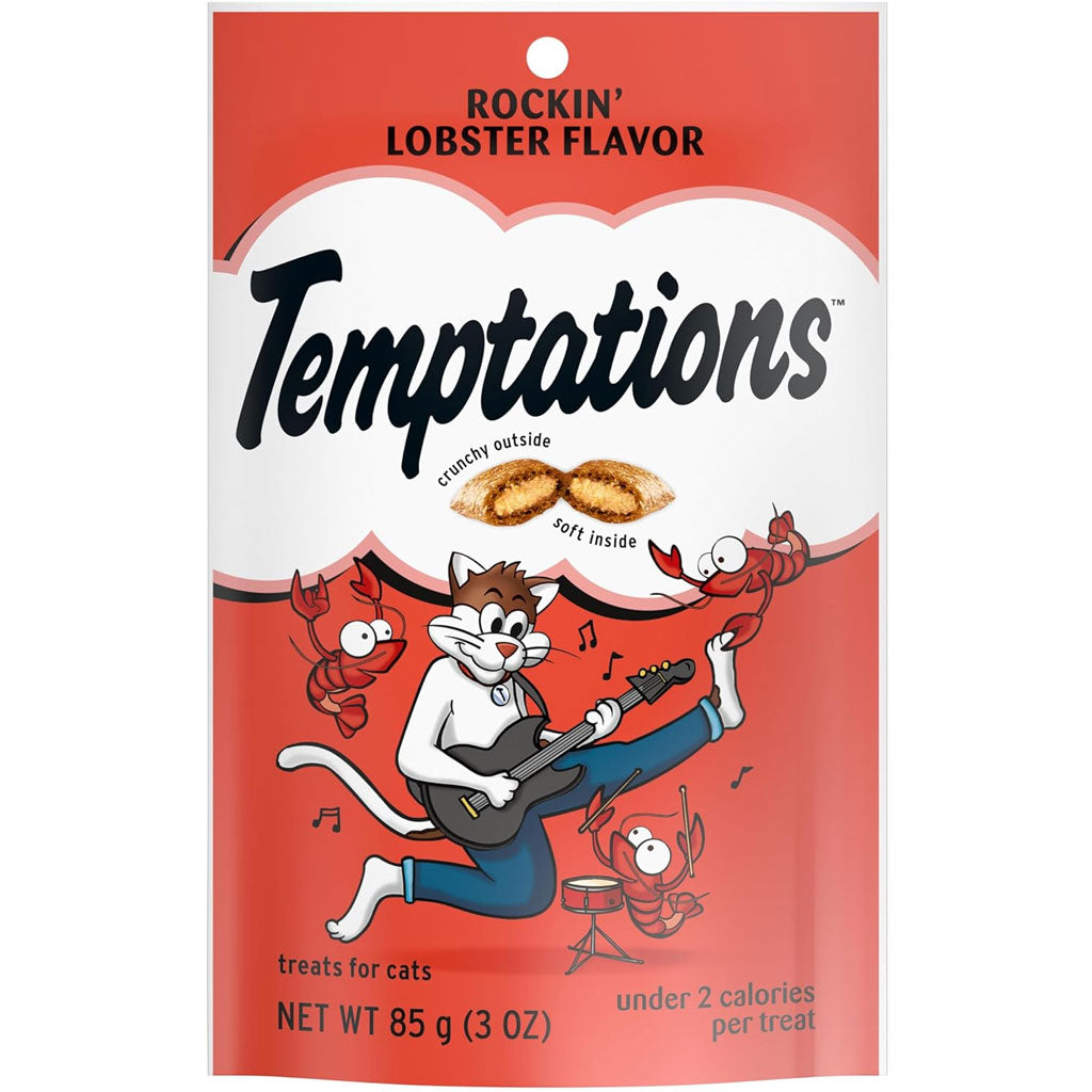 Temptations Classics Rockin' Lobster Flavor Soft & Crunchy Treats for Cats, 3-oz