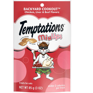 Temptations MixUps Backyard Cookout Flavor Soft & Crunchy Treats for Cats 3oz