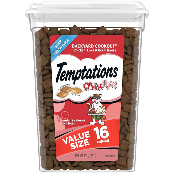 Temptations MixUps Backyard Cookout Flavor Soft & Crunchy Treats for Cats 16oz