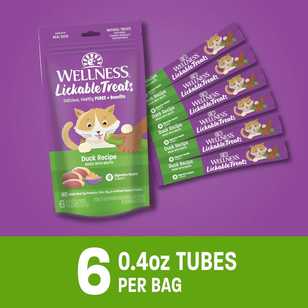 Wellness Lickable Treats Duck Recipe Natural Treats for Cats