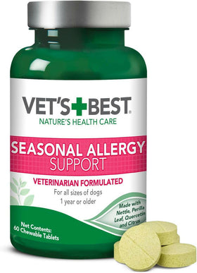Vet's Best Seasonal Allergy Support Chewable Tablets For Dogs (60 Tablets)