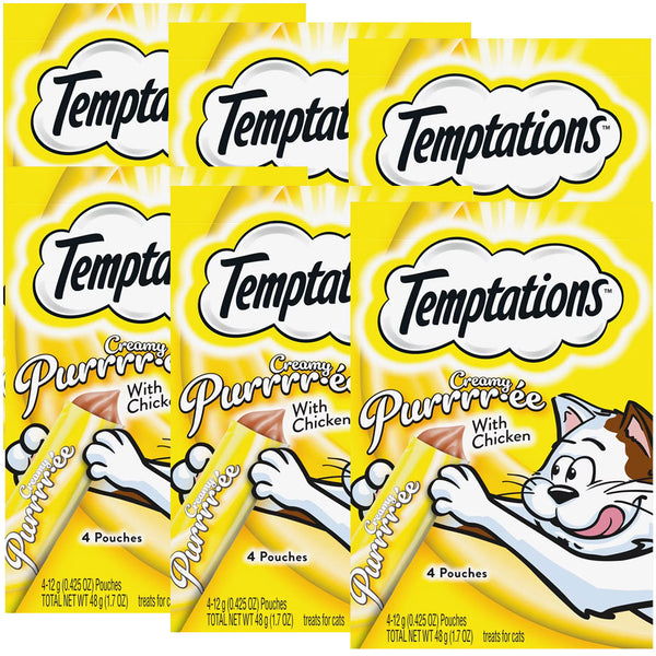 Temptations Creamy Puree with Chicken Lickable Cat Treats 6-pack