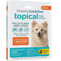 Sergeant's Guardian Flea & Tick Topical for Dogs, 7 lbs and 33 lbs, 3-month supply