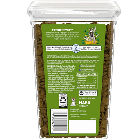 Temptations MixUps Catnip Fever Flavor Soft & Crunchy Treats for Cats 30oz backside