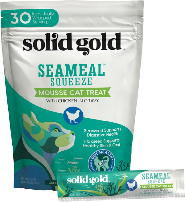 Solid Gold SeaMeal Squeeze Chicken in Gravy Mousse Lickable Cat Treat