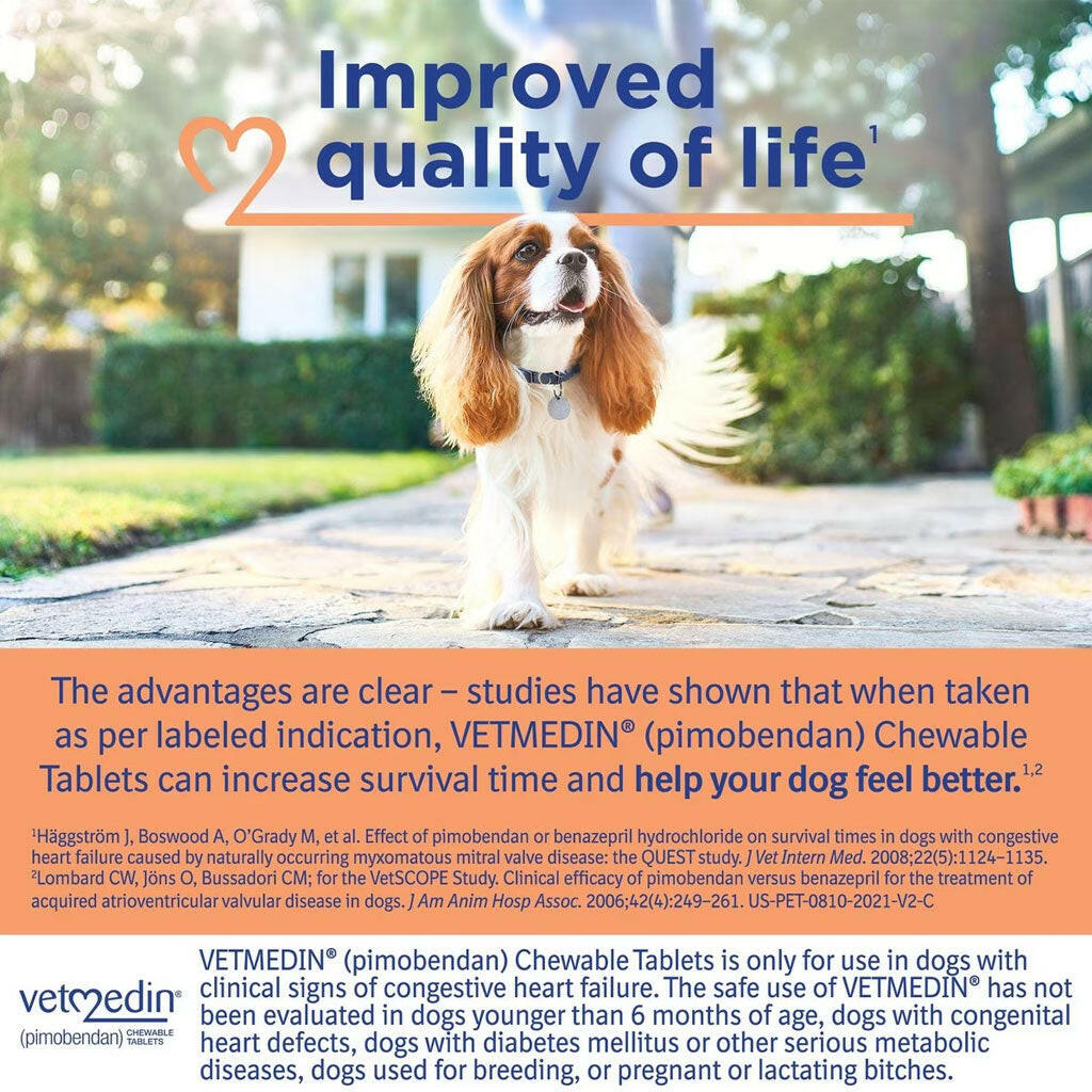 Vetmedin (Pimobendan) Chewable Tablets for Dogs 1.25mg