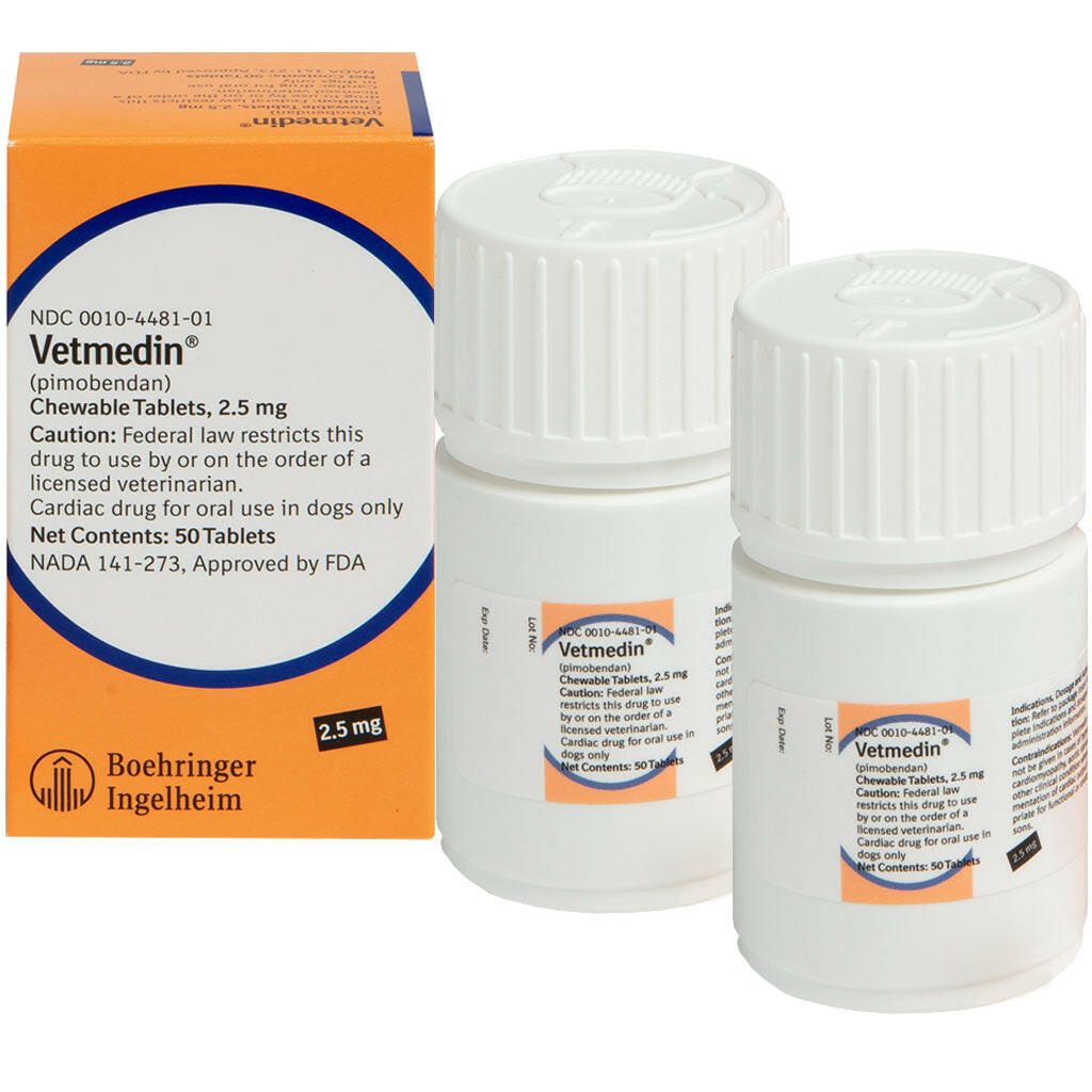 Vetmedin (Pimobendan) Chewable Tablets for Dogs 2.5mg 100 tablet