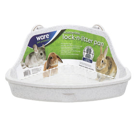 Ware Scatterless Lock-N-Litter Pan for Small Animals, Color Varies, Regular
