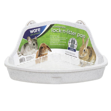 Ware Scatterless Lock-N-Litter Pan for Small Animals, Color Varies, Regular