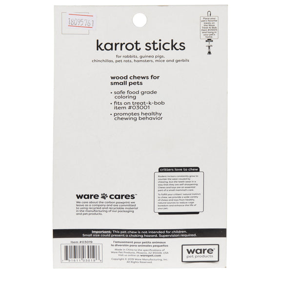 Ware Karrot Sticks for Small Animals