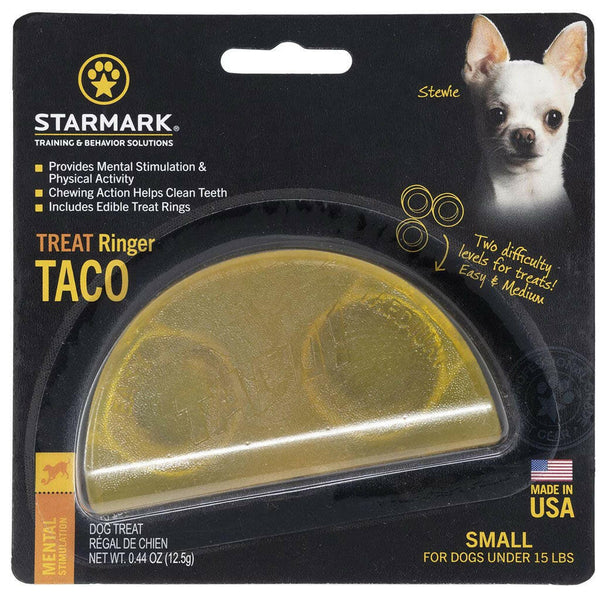 Starmark Treat Ringer Taco Dispenser Dog Toy Small