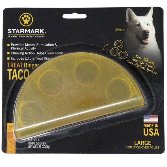 Starmark Treat Ringer Taco Dispenser Dog Toy Large