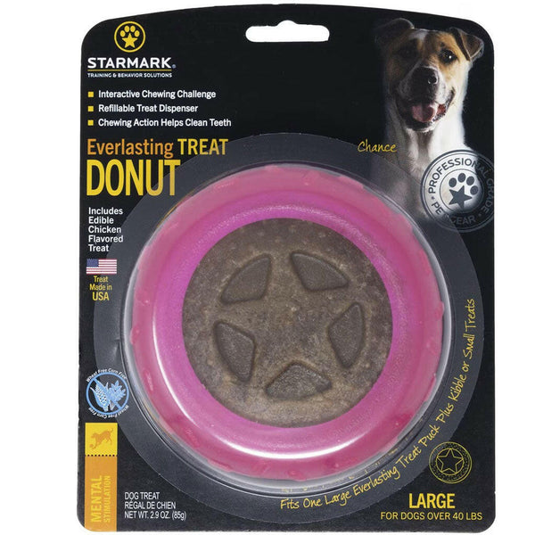 Starmark Everlasting Donut Treat Dog Toy Large