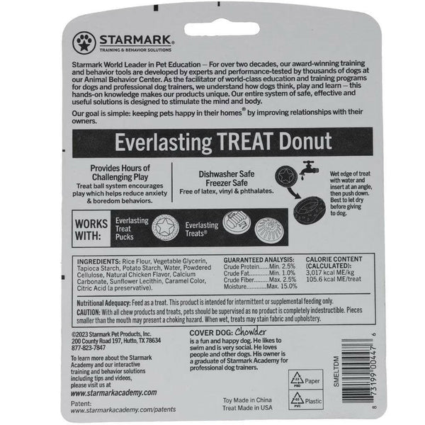 Starmark Everlasting Donut Treat Dog Toy, Medium Backside