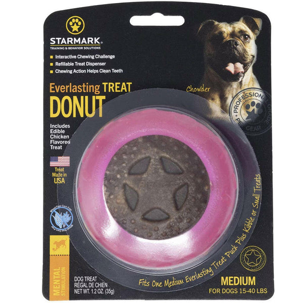 Starmark Everlasting Donut Treat Dog Toy, Medium