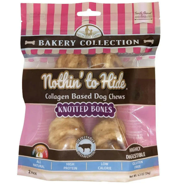 Ethical Nothin' to Hide Bakery Collection Knotted Bone Beef Dog Treat 2count