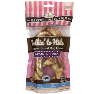 Ethical Nothin' to Hide Bakery Collection Braided Ring Beef Dog Treat 2pk