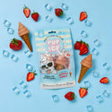 Ethical Pup Ice Waffle Cone Ready to Freeze Dog Treats Strawberry with actual ingredients