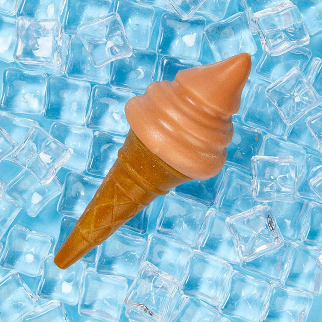 Ethical Pup Ice Waffle Cone Ready to Freeze Dog Treats Strawberry on ice