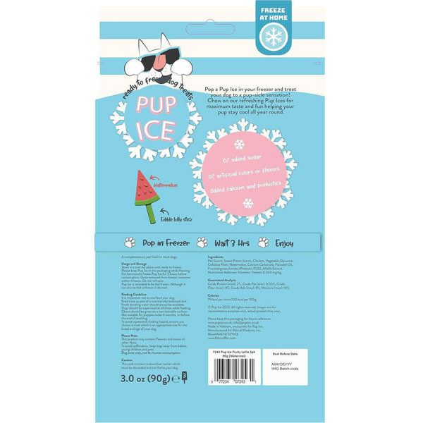 Ethical Pup Ice Fruity Lollies Ready to Freeze Dog Treats Watermelon Backside