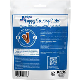 Package of Jumeo Puppy Teething Sticks with blue and white design