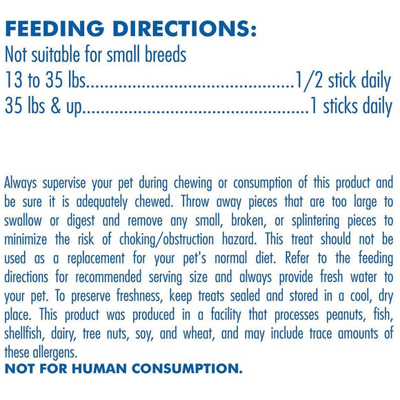 Feeding directions for a pet product on a white background