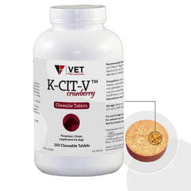 V.E.T Pharmaceuticals K-CIT-V Plus Cranberry Chewable Tablets for Dogs
