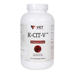 V.E.T Pharmaceuticals K-CIT-V Plus Cranberry Chewable Tablets for Dogs, 100-count