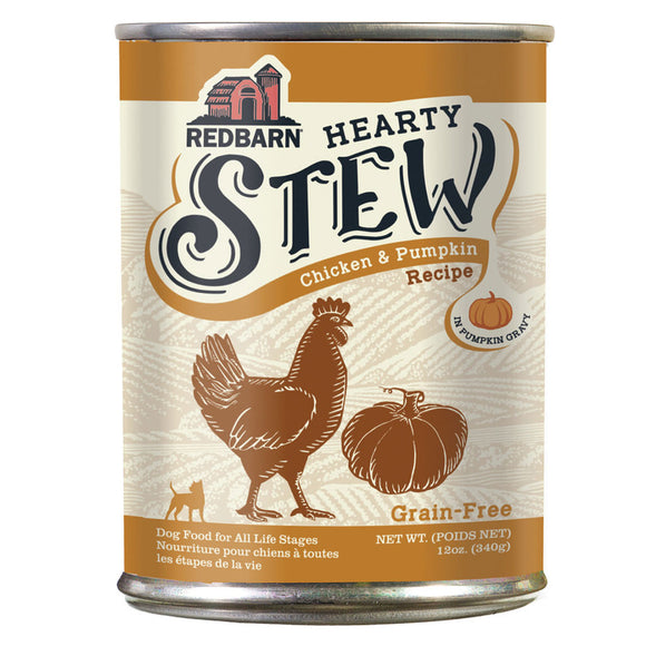 Redbarn Pet Products Hearty Stew All Life Stages Canned Dog Food Chicken & Pumpkin, 12-oz case of 12