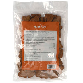 Package of Darford dog treats with an orange label on a white background