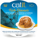 Catit Fish Dinner with Whitefish & Pumpkin Wet Cat Food, 2.8-oz case of 6