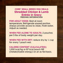 Wellness CORE Grain-Free Small Breed Mini Meals Shredded Chicken & Lamb in Gravy Wet Dog Food (3 oz x 12 pouches)