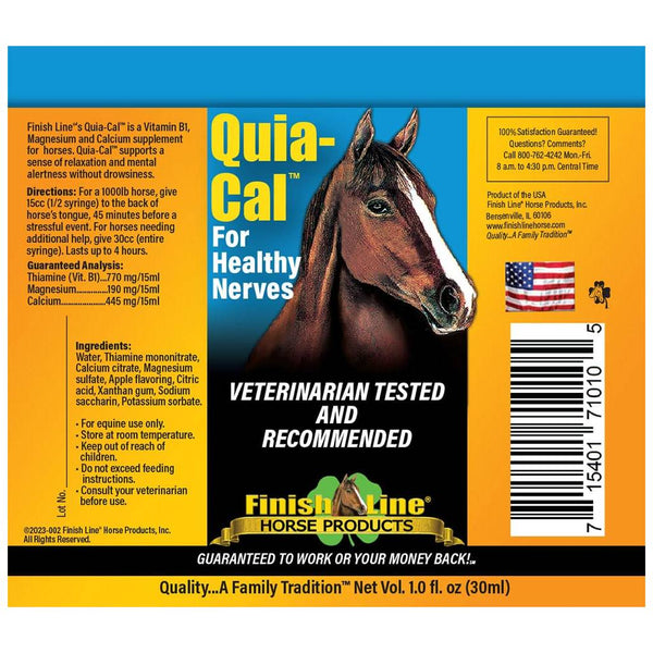Finish Line Quia-Cal for Healthy Nerves Supplement for Horses (0.5-oz)