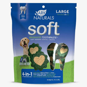 Ark Naturals 4-in-1 Soft Brushless Toothpaste Dental Chews for Large Dogs (18 oz)