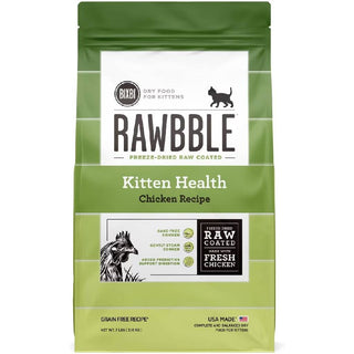Bixbi Rawbble Grain-Free Kitten Health Chicken Recipe Raw Coated Dry Kitten Food (7 lb)