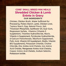 Wellness CORE Grain-Free Small Breed Mini Meals Shredded Chicken & Lamb in Gravy Wet Dog Food (3 oz x 12 pouches)