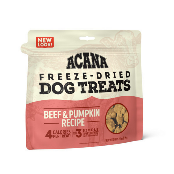 ACANA Singles Grain Free Limited Ingredients & Freeze-Dried, Beef & Pumpkin Dog Treats