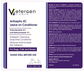 Vetergen Antiseptic KC Leave on Conditioner For Pets (8 oz) - Pet Shampoo & Conditioner 2
