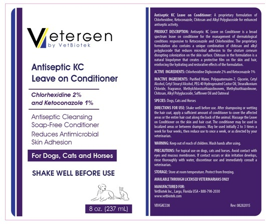 Vetergen Antiseptic KC Leave on Conditioner For Pets (8 oz) - 0