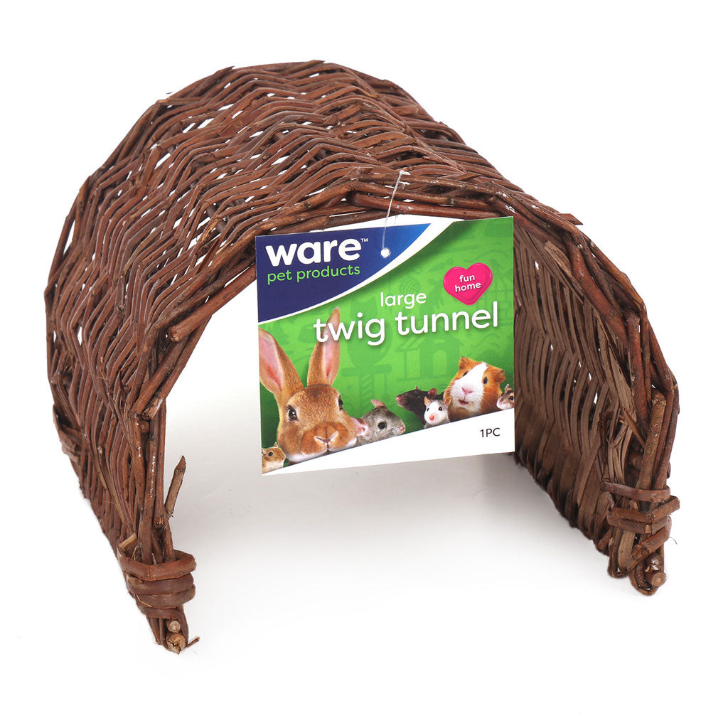 Ware Edible Twig Tunnel Small Animal Hideout, Large