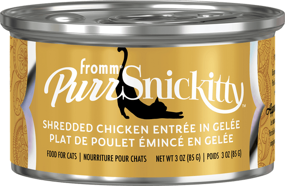 Fromm PurrSnickitty Shredded Chicken Entree in Gelee Cat Food, 3-oz, case of 12
